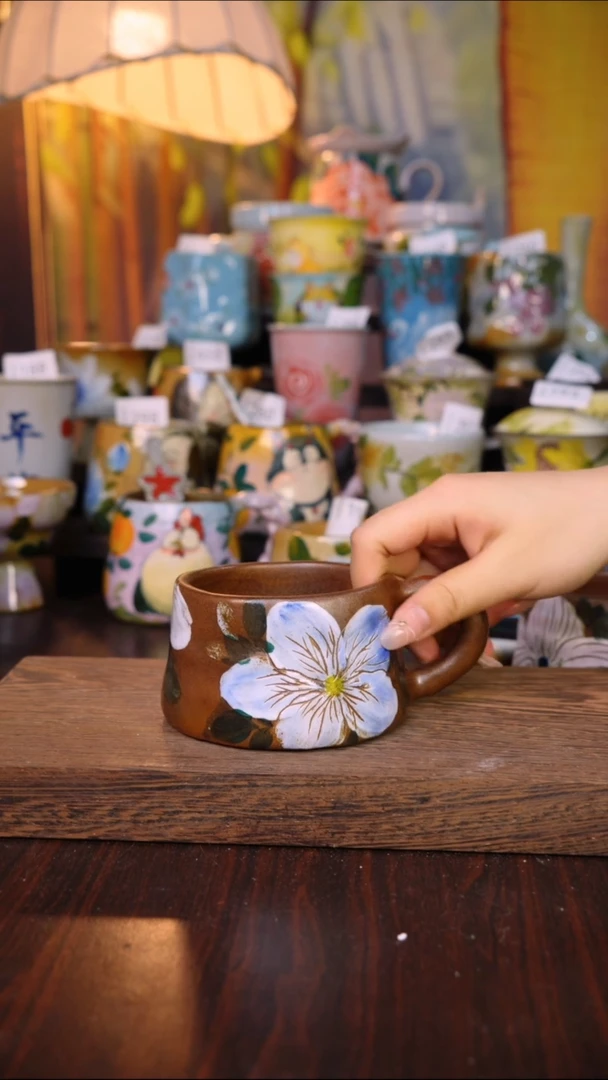 摆件泥垚手作 景德镇手工手绘器物
