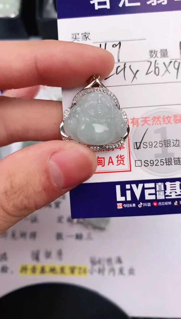 翡翠银S925镶嵌颈饰·