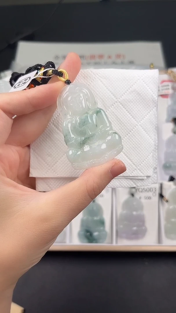 翡翠未镶嵌颈饰Y5A066观音