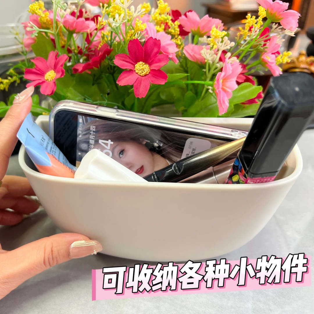 壁挂收纳盒免打孔洗手间卧室客厅化妆品收纳小饰品门口钥匙收纳盒