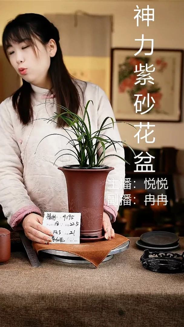紫砂花盆花卉工艺9195+z