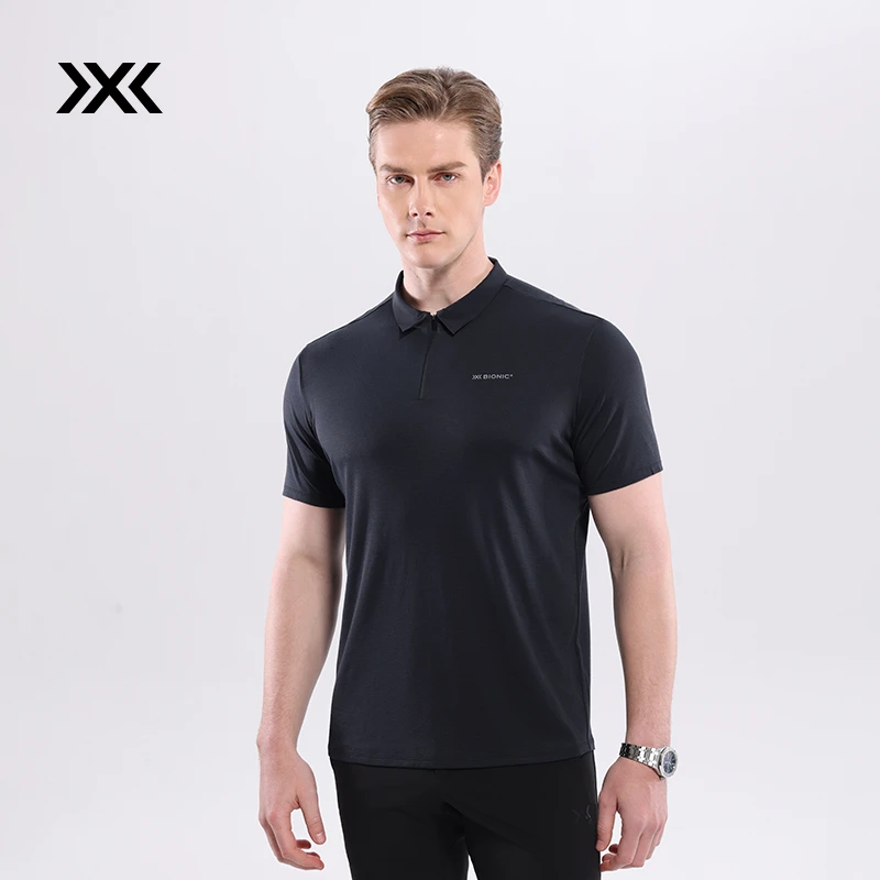 XBIONIC银河星云轻量半拉链羊毛短袖POLO 防晒透气柔软挺括夏季男