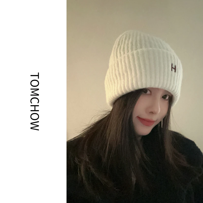 2024秋冬新款时尚氛围感网红针织毛线帽保暖韩版加厚百搭冷帽