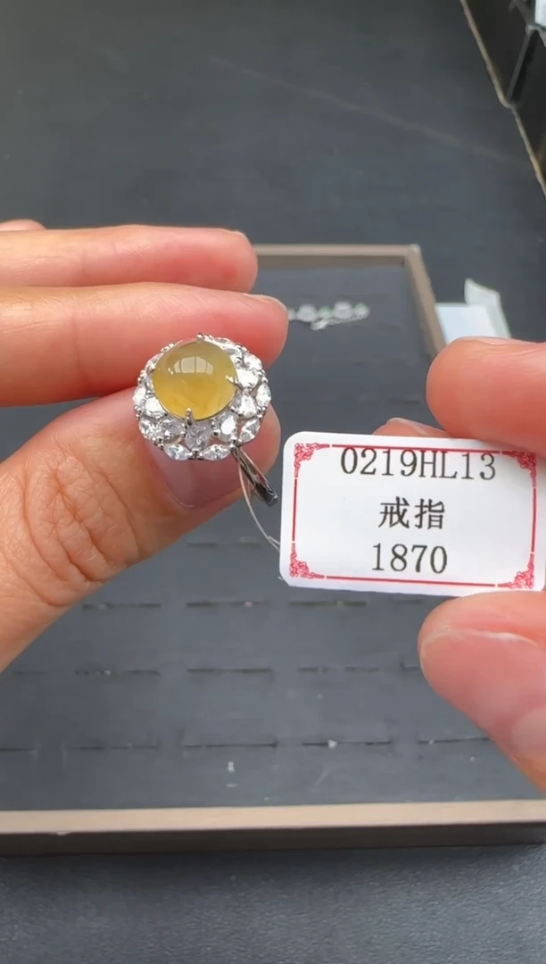 【闪购商品】翡翠戒指银S925镶嵌0219HL13