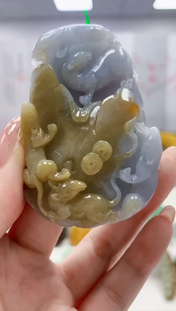 未镶嵌定制翡翠4868jw-毛货挂件44