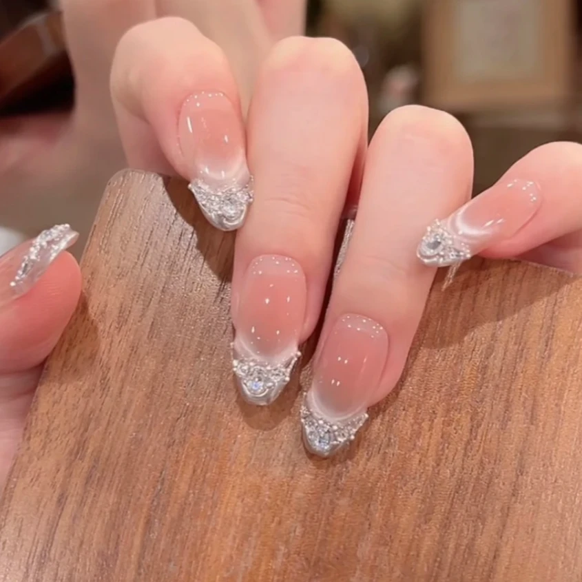 茉哉茉哉【皎白月光】纯手工定制拆卸穿戴甲A4405