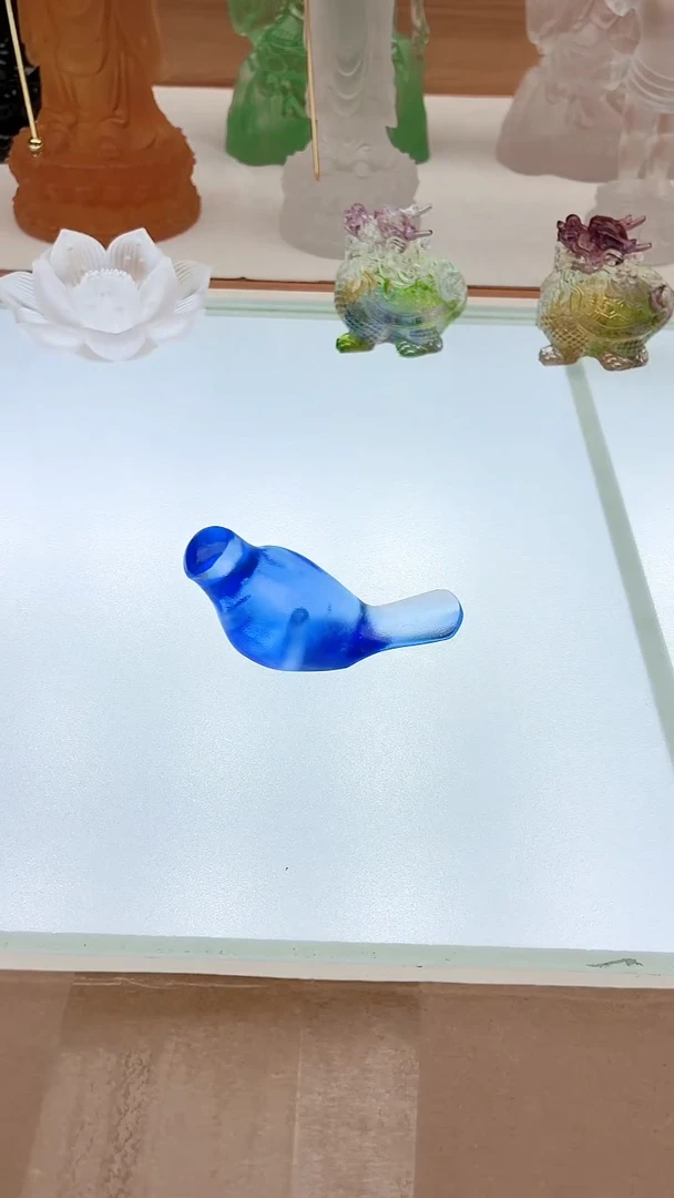 手工艺品琉璃蓝色小燕子