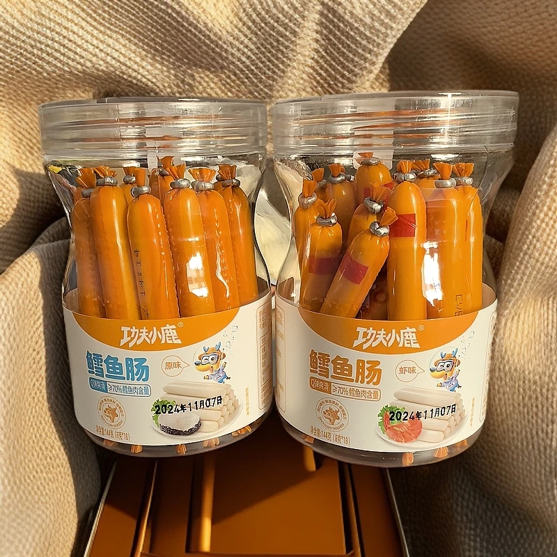 【2罐】功夫小鹿70％鳕鱼肠宝宝鱼肠营养美味婴幼儿辅食肉肠