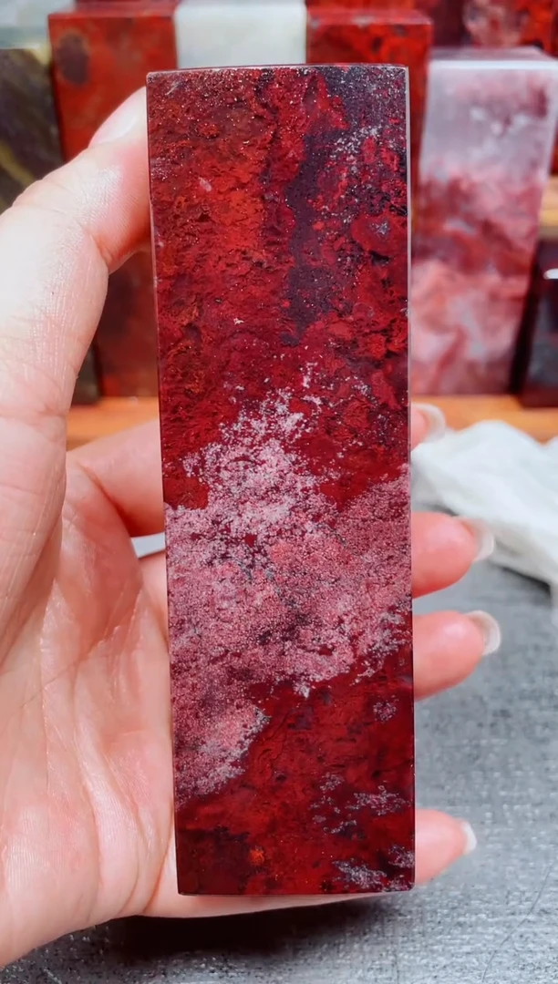 玉桂林鸡血玉素章17