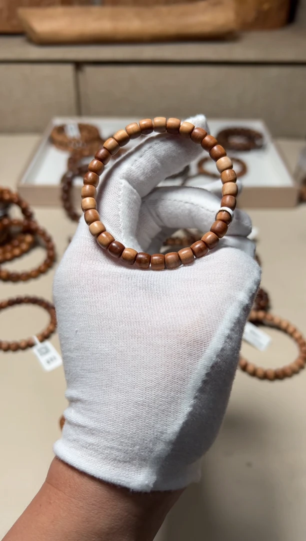 檀香木手串/手链直切6x7横纹