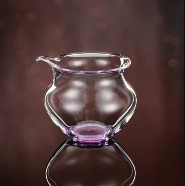 禾器晶彩  天逸茶海 浅紫公道杯  高硼硅玻璃茶海 260ml