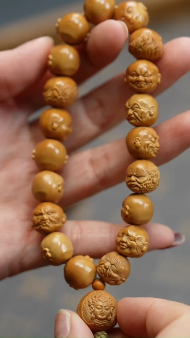 猴头核桃手串单面罗汉