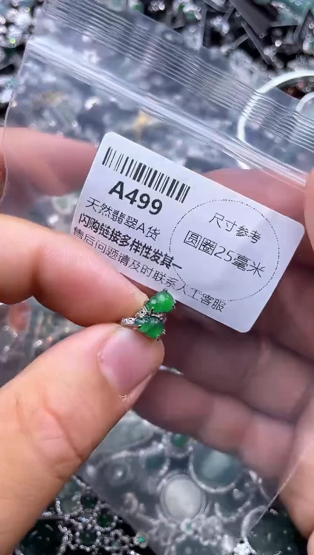 【闪购商品】翡翠颈饰未镶嵌A499耳扣