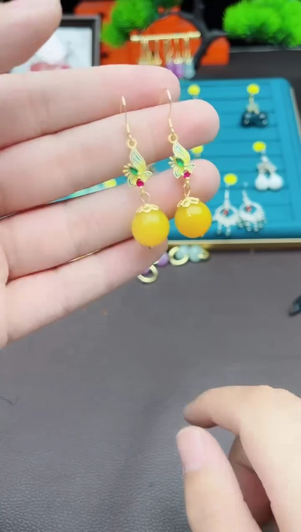 【闪购商品】玛瑙/玉髓耳钉银S925镶嵌318000