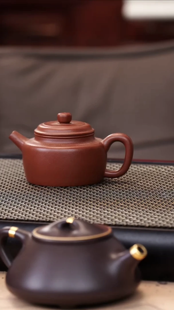 茶壶紫砂生砂朱泥超精工德钟120cc