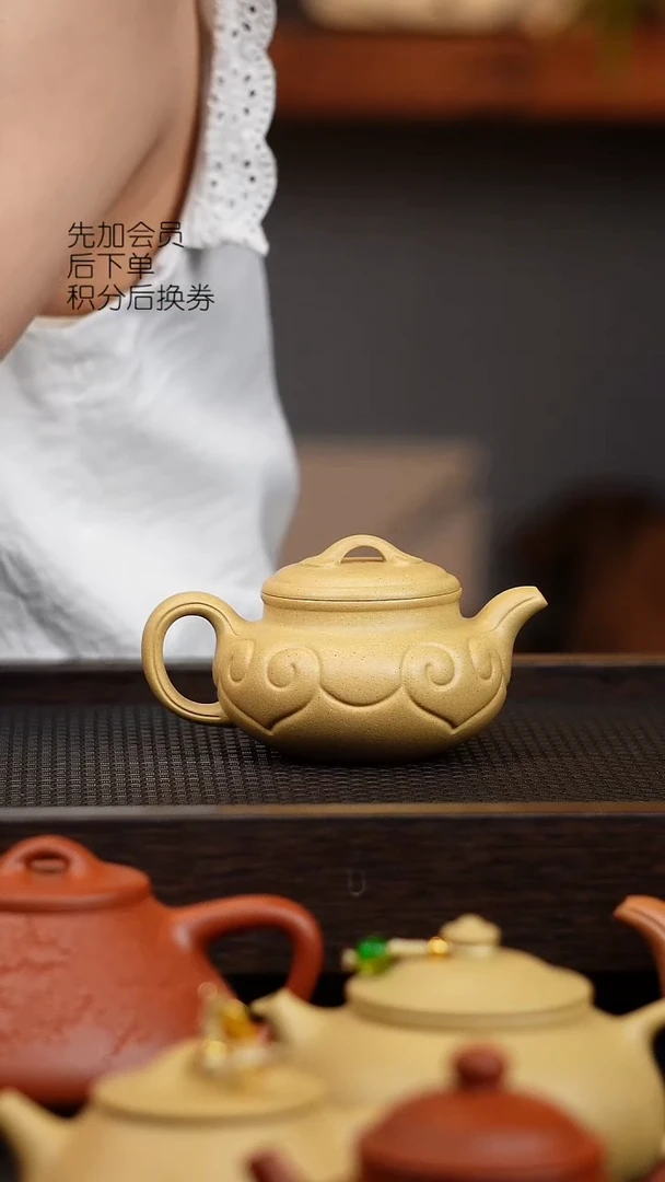 茶壶紫砂随**淡补差价 如意仿古 130cc 墨绿泥