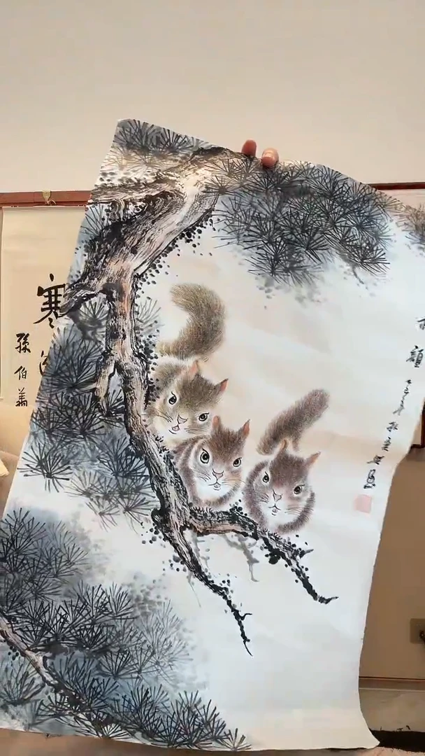 国画j何老师国画作品一件