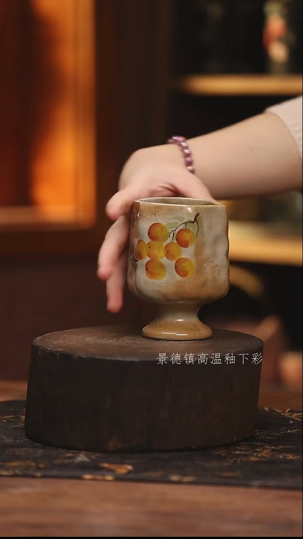 陶瓷景德镇高温釉下手绘陶瓷@L166@
