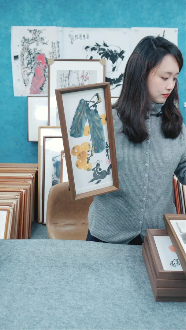 【闪购商品】国画17*37本土老师木质摆台