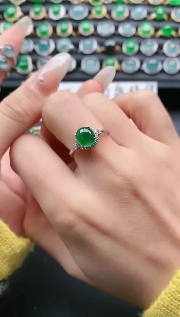 【闪购商品】翡翠戒指银S925镶嵌11111111