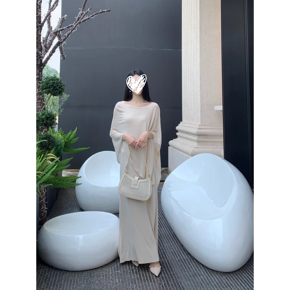 【清透美人】天丝凉感连衣裙罩衫套装女夏吊带连衣裙披肩两件套7287