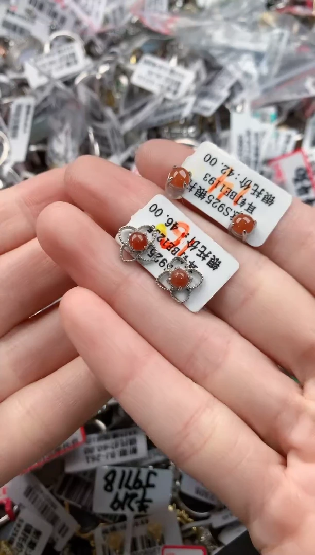 银S925镶嵌戒指翡翠444------8