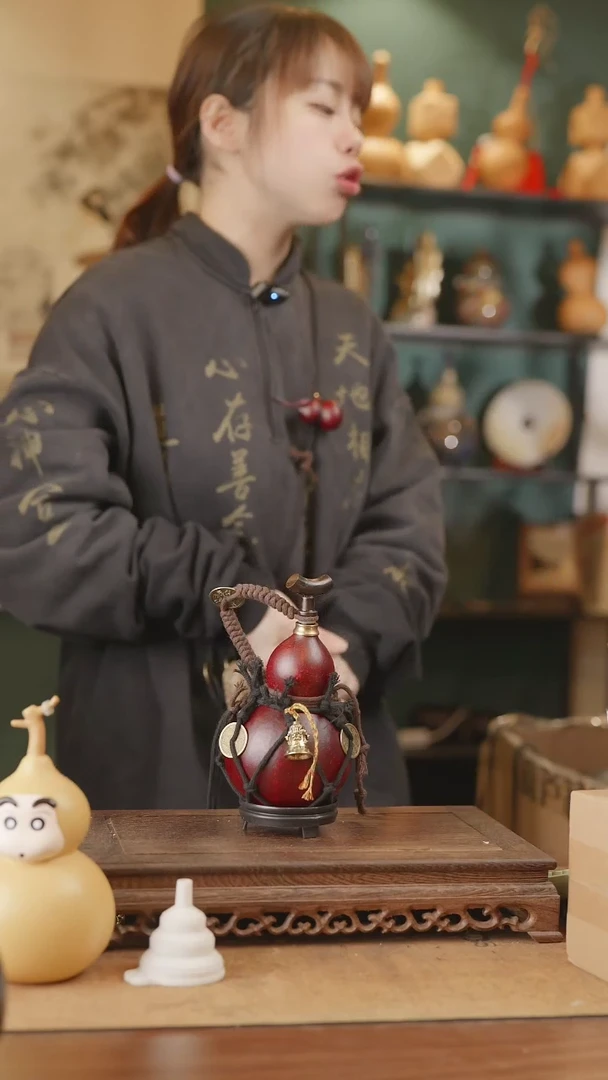 【闪购商品】36号精品天然大漆工艺防渗内胆酒葫芦~