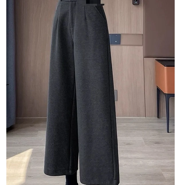 【李姑娘专属】89133高腰显瘦加绒毛呢裤