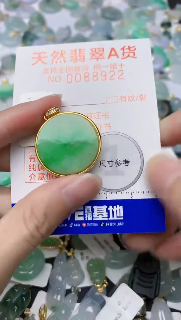 颈饰银S925镶嵌翡翠天然A货翡翠