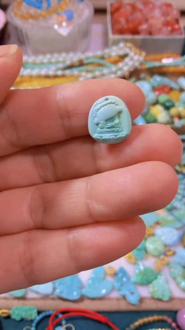 未镶嵌绿松石珠宝半成品无相佛