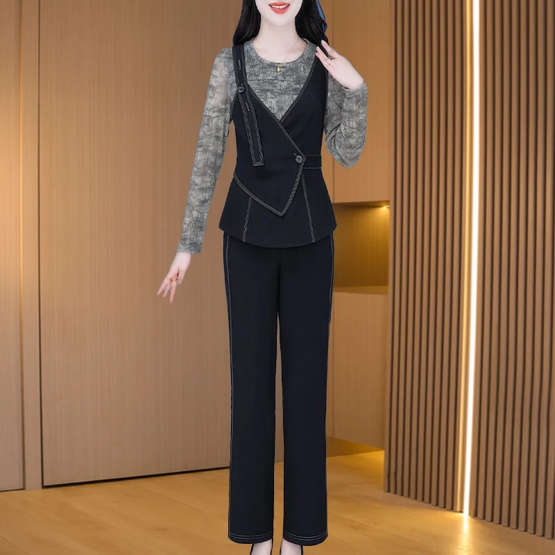 拉夏贝尔职业套装2025新款女春季轻奢高级感流行时尚洋气质一整套