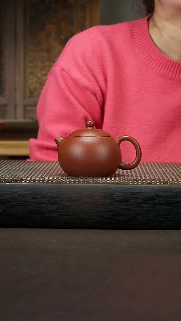 【闪购商品】紫砂茶壶梨皮朱泥 西施 120cc 010
