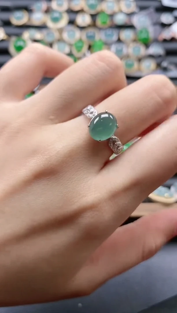 【闪购商品】翡翠戒指银S925镶嵌51511