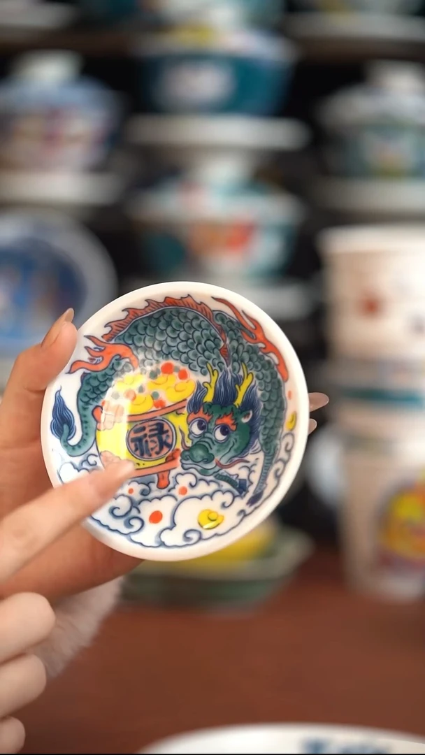 瓷片昨明高足点心盘（福利价格）