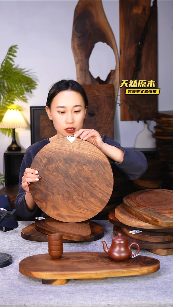 木北美黑胡桃原木.干裂疤结不属于商品质量问题完美主义者慎拍