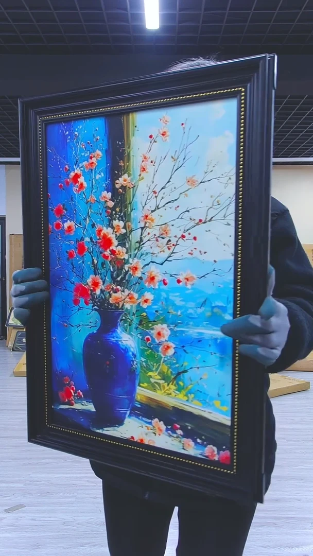 竖款装饰画孤品梅花40/60