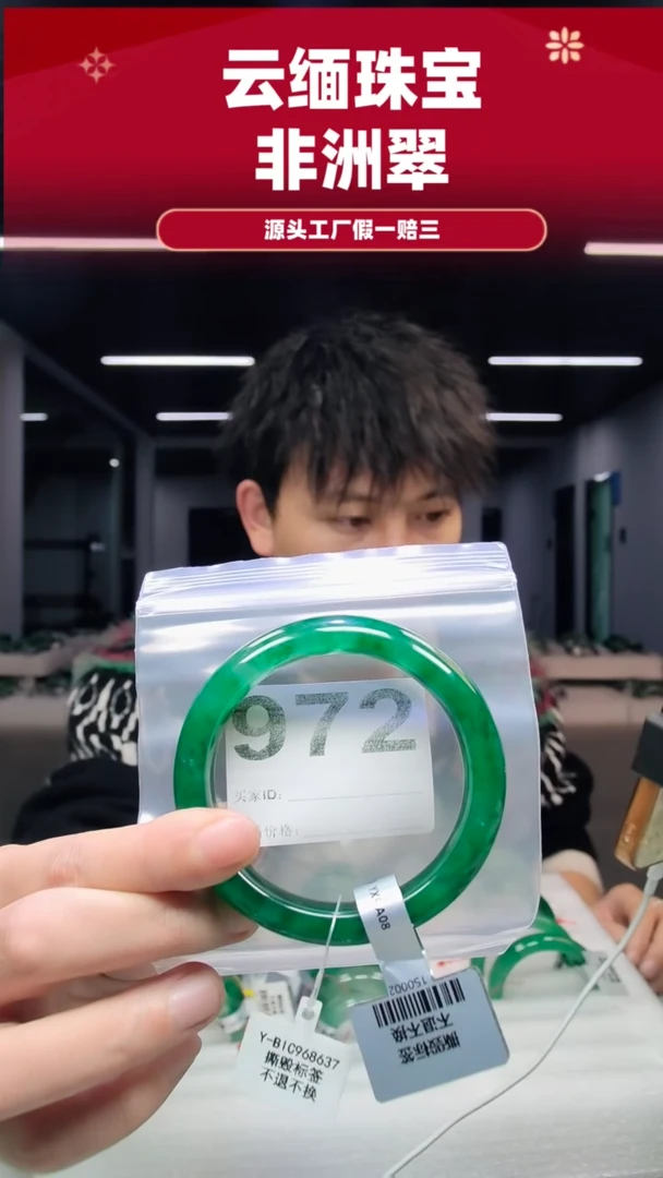 未镶嵌手镯石英质玉（非洲翠）60圈口972