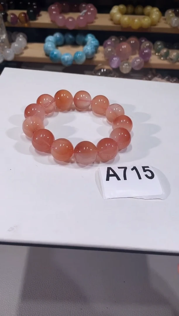 未镶嵌手链水晶A715红兔毛手链17