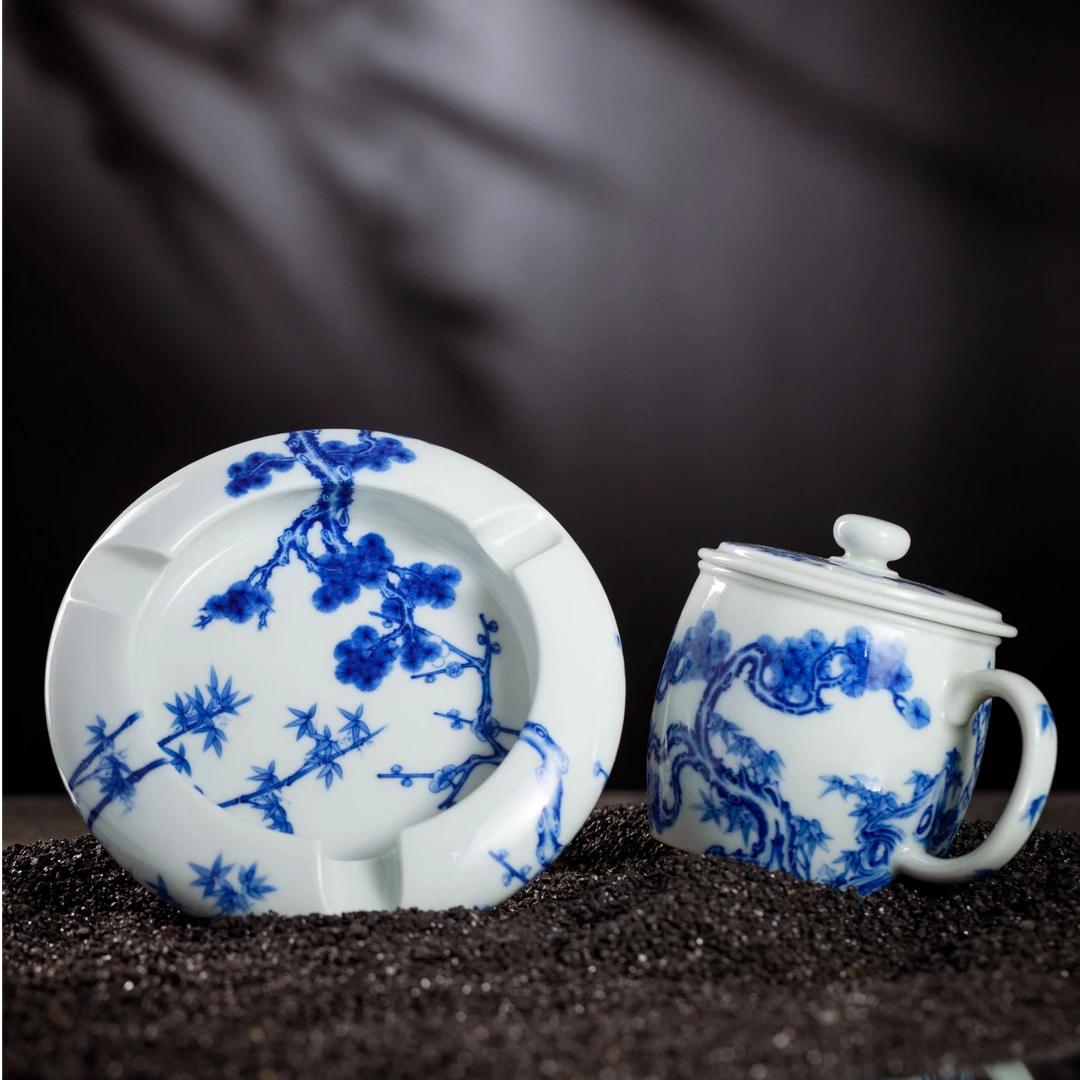 冯氏 · 祖传窑&柴窑 松竹梅办公套组 非遗传承400余年 · 纯柴窑