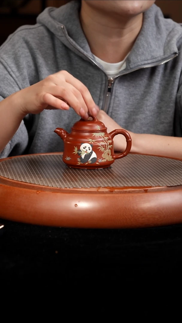 茶壶紫砂【F064】竹鼎 宜兴紫砂