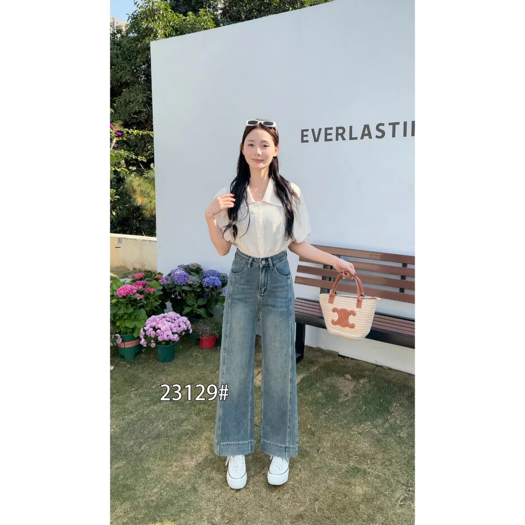 时尚流行春款2025显瘦九分阔腿裤