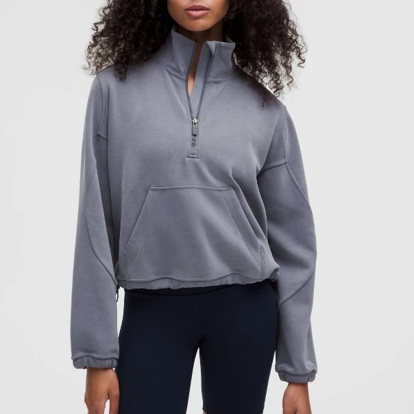 lululemon Brushed Softstreme Half Zip 特价立领拉绒半拉链卫衣