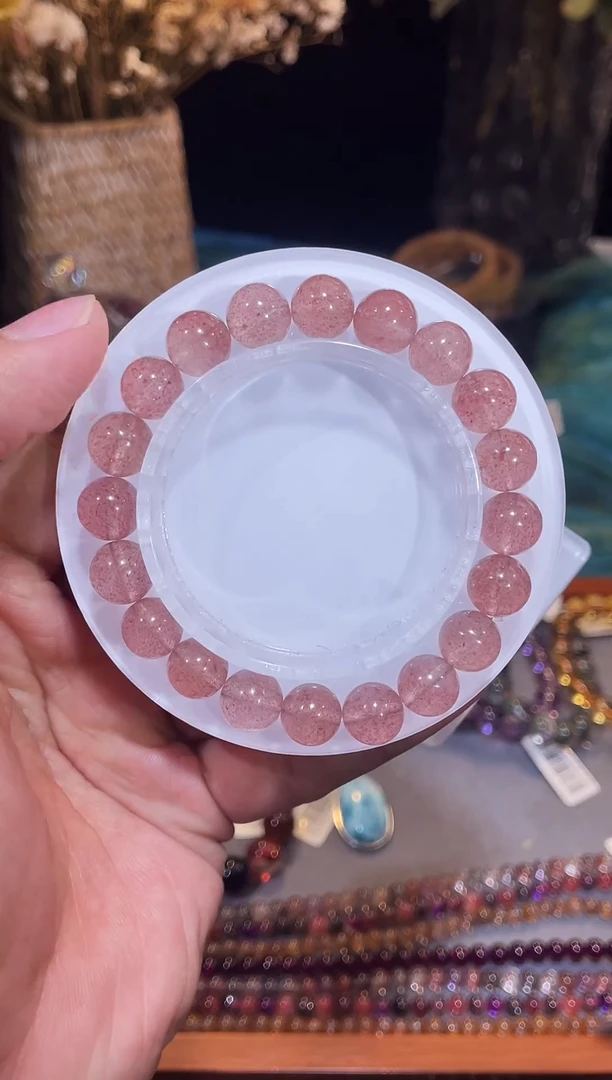 未镶嵌手串水晶草莓晶单圈9m+