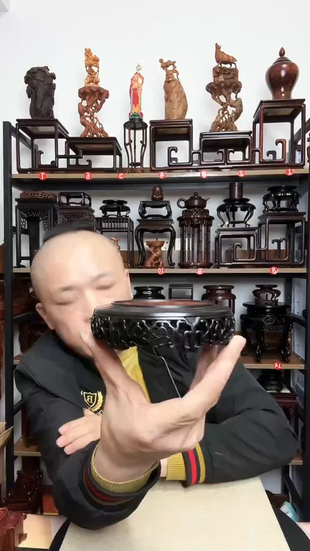 紫砂底座木内径8.5高3