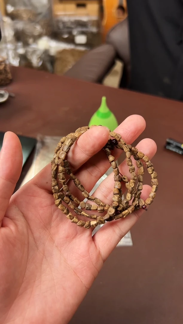 手串沉香36沉水达拉干随形9克+ 多样性发其一