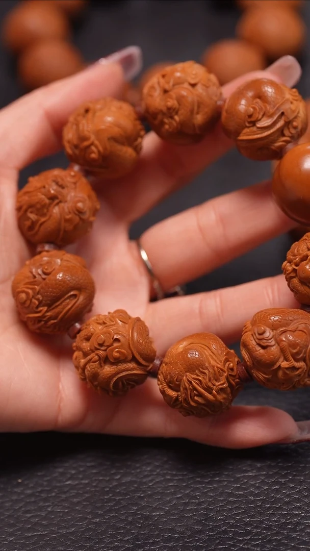 手串橄榄核永**爱2.5九龙戏珠