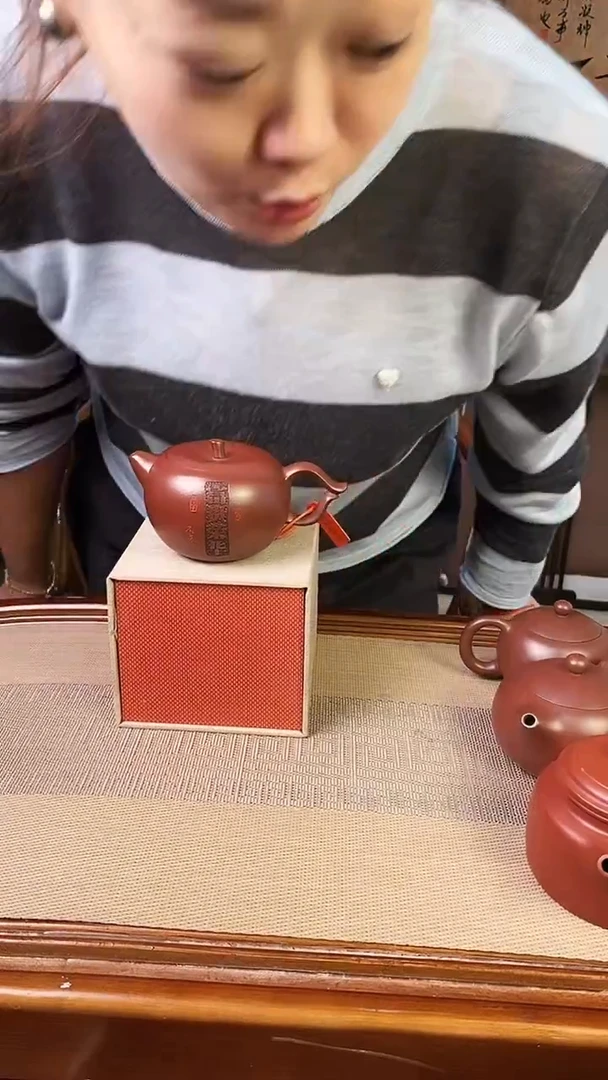 茶壶紫砂龙血砂苹果【雪】