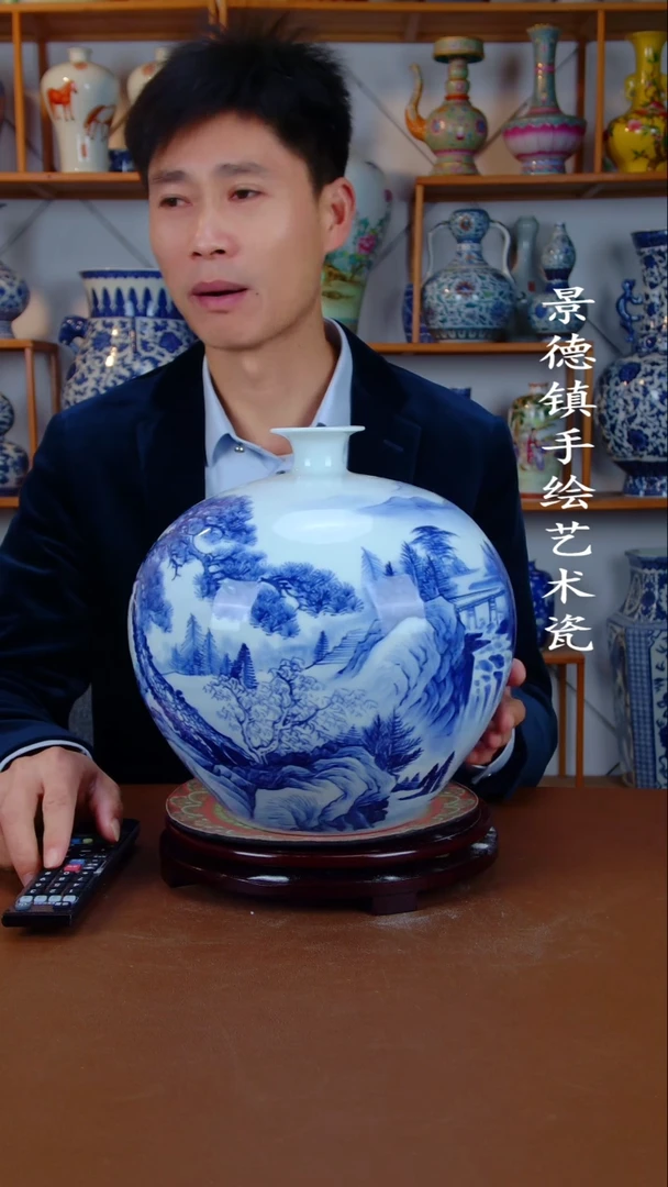 瓶景德镇手工手绘陶瓷摆件24