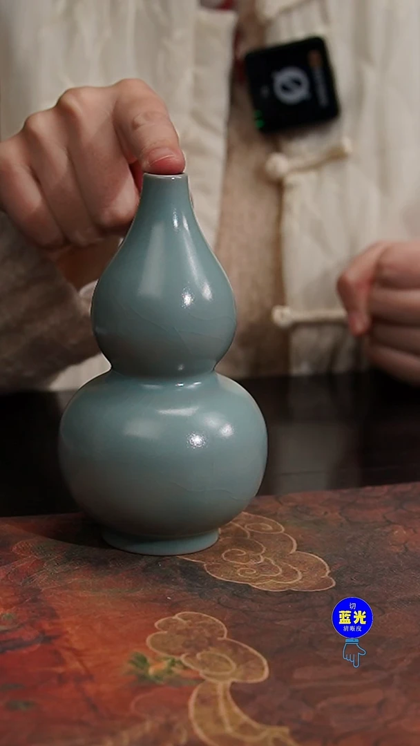 摆件陶纯手工清凉寺原矿釉小葫芦瓶