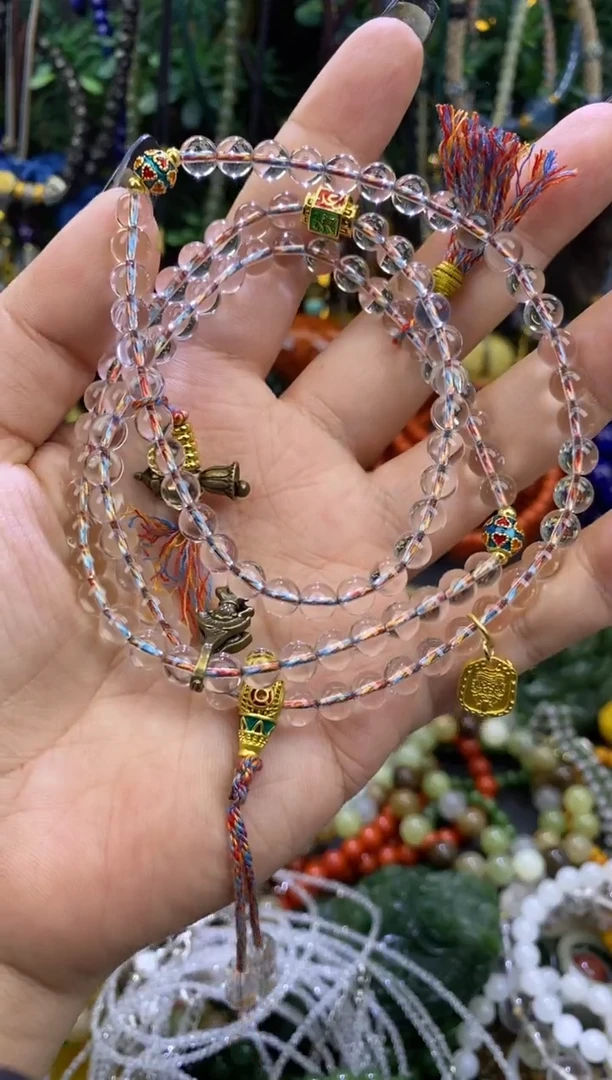 烟晶手链未镶嵌让**靠水晶手串